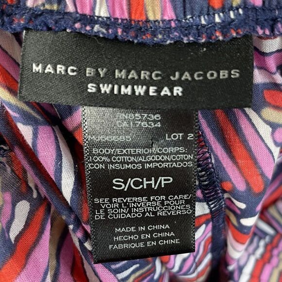 MARC Marc Jacobs Cover-Up Womens Small S Romper Strapless Swimwear Cotton Pink - Picture 9 of 11